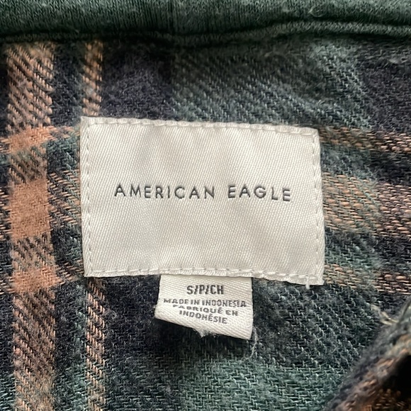 american eagle hooded flannel - Picture 2 of 4